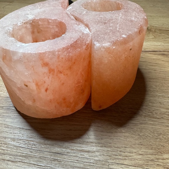 Yin Yang Himalayan Pink Salt Votive Candle Holder solid authentic - Picture 2 of 8